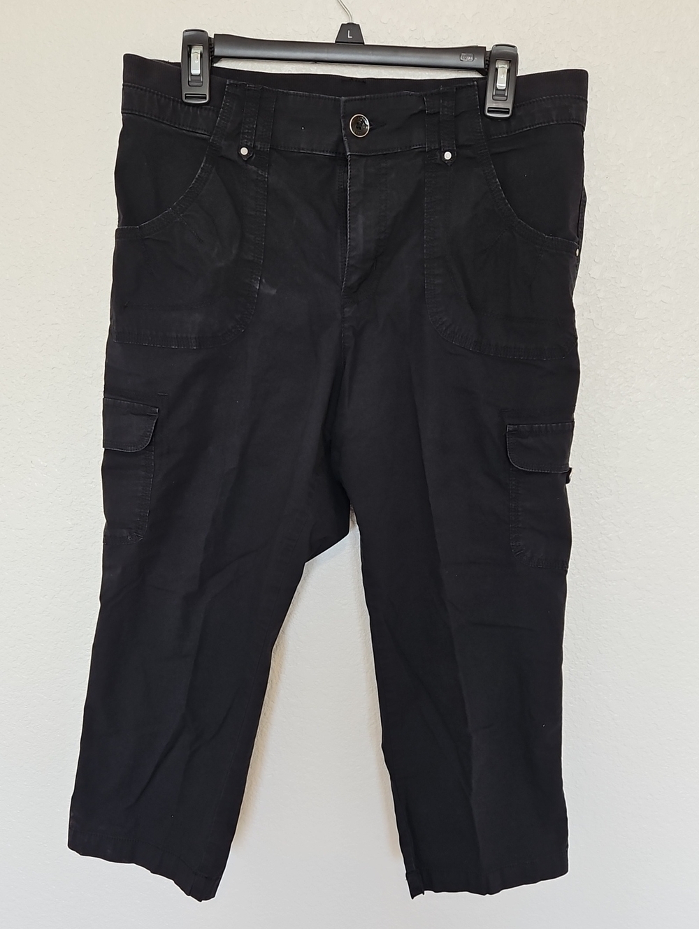 Lee Brand Womens Black Cargo Pants ~ Size 14